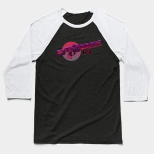 Cyberpunk Vaporwave Cyberwave Sunset Pistol Gun Blaster Baseball T-Shirt